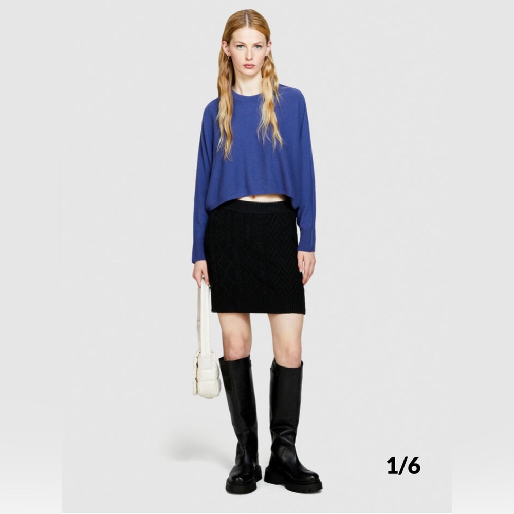 Sisley Crop Batwing Sweater XS